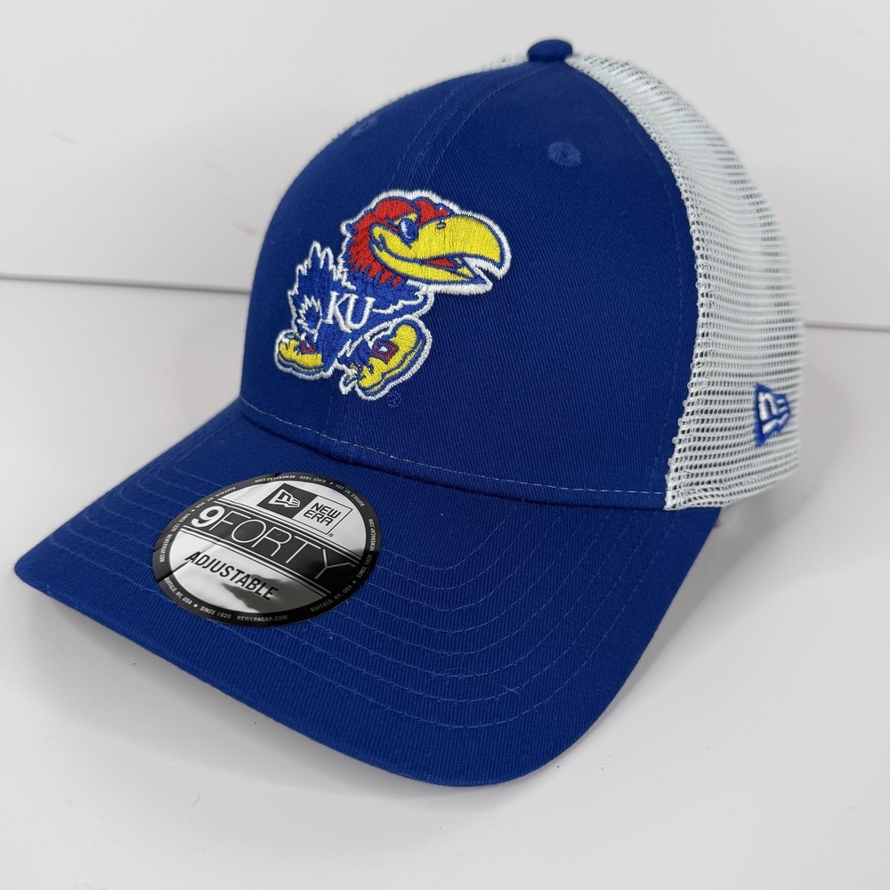 Kansas Jayhawks Hat Cap Snap Back Mens One Size Blue Basketball New Era 9Forty